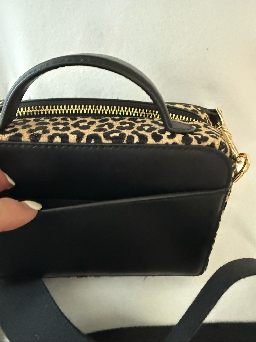 Michael Kors Leopard Print Crossbody Bag - Tan & Black - Picture 7 of 8